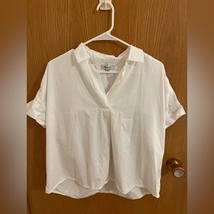 Madewell White Drapey Shortsleeve